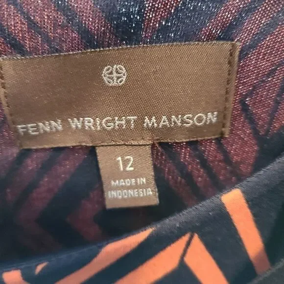 Fen Wright Manson Midi Shift Geometric Dress - Picture 10 of 10